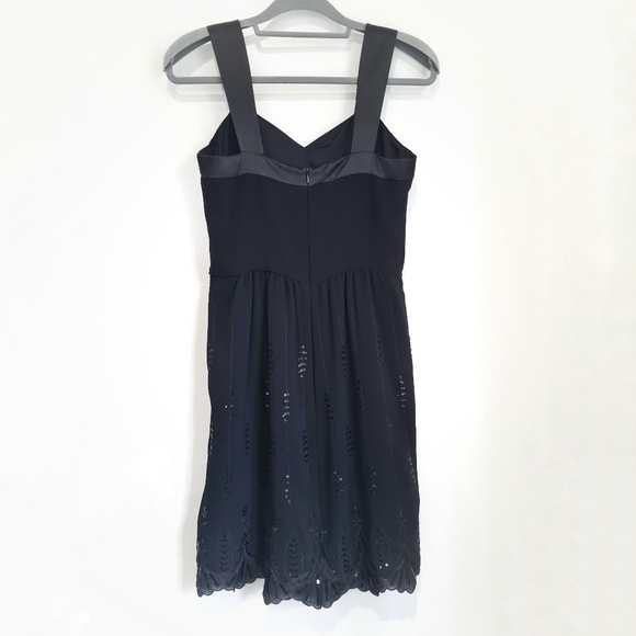 Review Black Sequined Embroidered Artdeco Dress Size AU 10 Excellent Condition - Picture 6 of 8